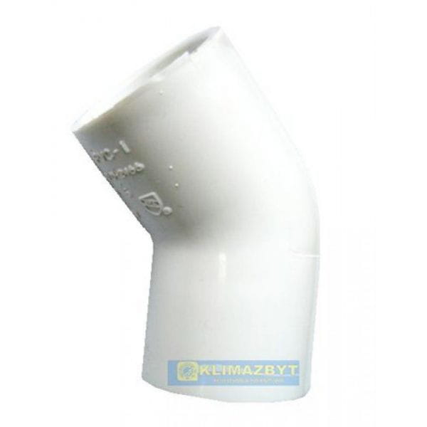 PVC kolano 45 st dwumufowe