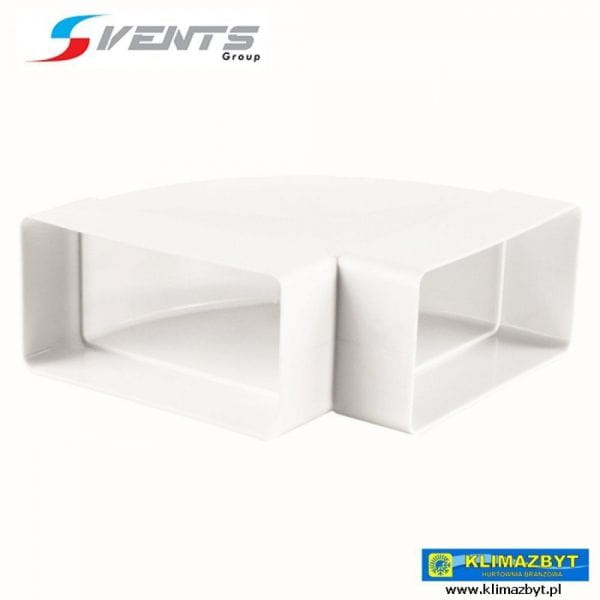 Kolano poziome 90 st PVC 122x60 mm