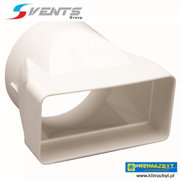 Łącznik przekrojów zmiennych współosiowy PVC 122x60 mm